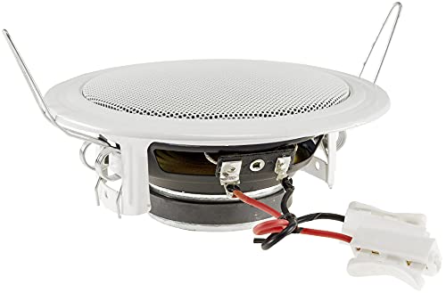 ChiliTec Einbaulautsprecher Deckenlautsprecher 60W flach Einbau Decke Wand Rund 135mm Lautsprecher für Büro Küche Wohnzimmer Heimkino Weiß