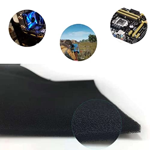 LINLIJIA 13x13in PC Fans Dust Filter Computer Sponge Mesh Black 40ppi Computer Filter Mesh