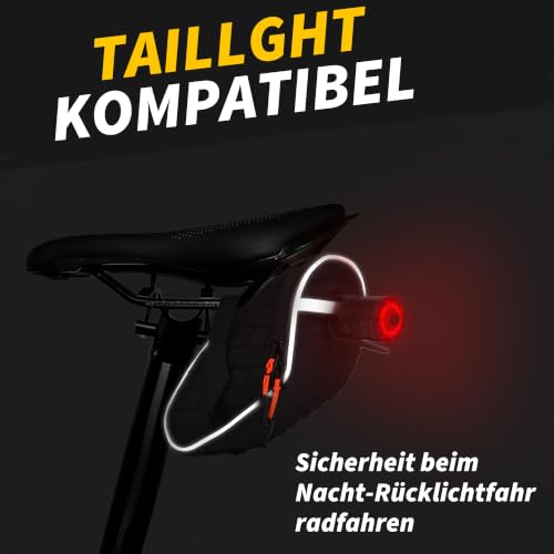 Bowagn Fahrradtasche Satteltasche,Satteltasche für Mountainbikes und Rennräder mit Wasserdichten Reißverschlüssen… – Ansicht 4