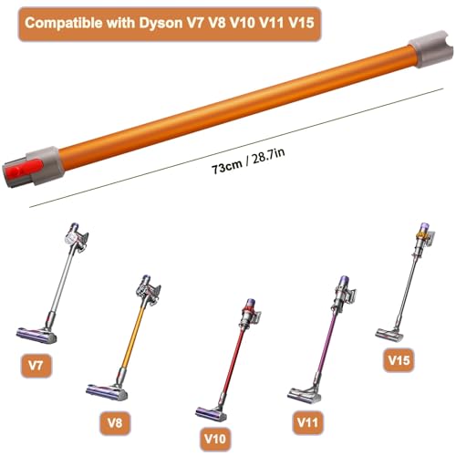 Image of Replacement Wand Tube for Dyson Stick V15 V11 V10 V8 V7 Vacuum Parts, Extension Vacuum Replacement Parts, 28.7 In (Orange)
