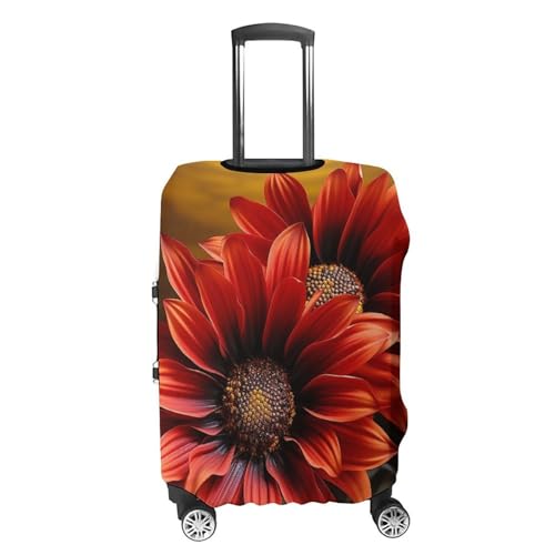 Carry on Luggage Cover Red Sunflower Suitcase Covers for Luggages Tsa Approved Travel Luggage Sleeve Protector Elastic Suitcase Protector Anti-Scratch Washable Fits 19-30 Inch Case -M4