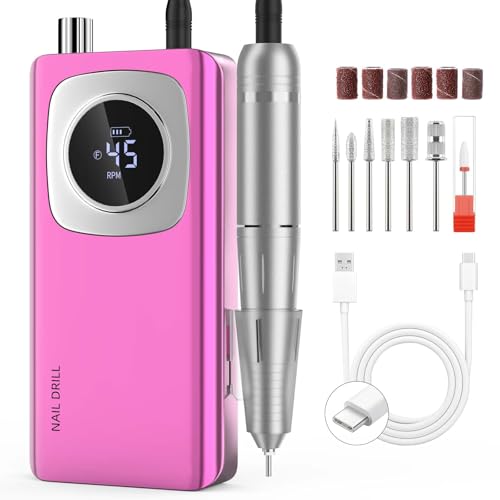 Perceuse à ongles électrique rechargeable pour manucure en gel et pédicure à la maison