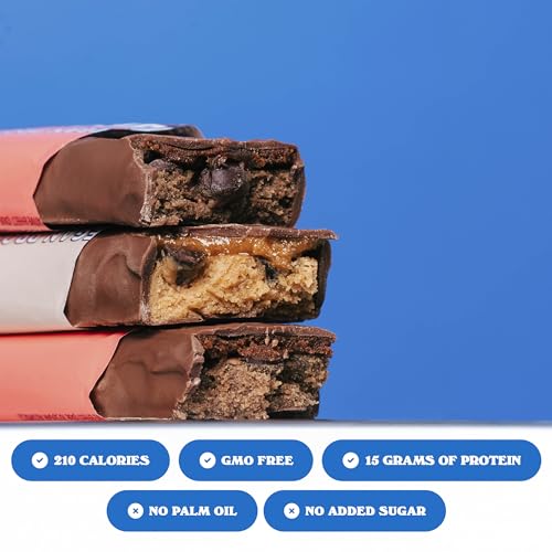 Image of Barebells Vegan Protein Bars Caramel Choco Chip, Plant Based with High Protein - Chocolate Protein Bars - Perfect on The Go Protein Snack & Breakfast Bars 12 Count (Pack of 1)