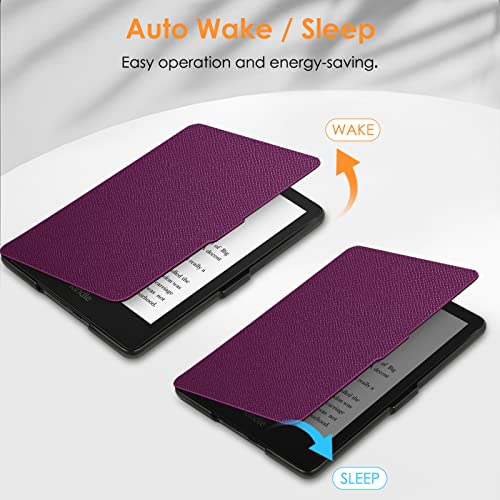 FINTIE-Slimshell-Case-for-68-Kindle-Paperwhite-11th-Generation-2021-and-Kindle-Paperwhite-Signature-Edition-Premium-Lightweight-PU-Leather-Cover-with-Auto-SleepWake-Purple