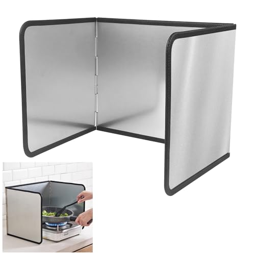Fousenuk Protector Pared Antisalpicaduras Cocina, 3 Lados Panel Protector Salpicaduras Cocina...