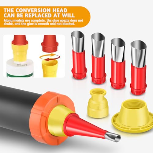 30-in-1 Ein Satz einteiliger Edelstahldüsen Silikon zum Abdichten, Kartuschenspitzen, Silikondüsen Universal Integrierte Gummidüse Werkzeug Kit, Edelstahl Dichtungsdüse Werkzeug Silikontüllen