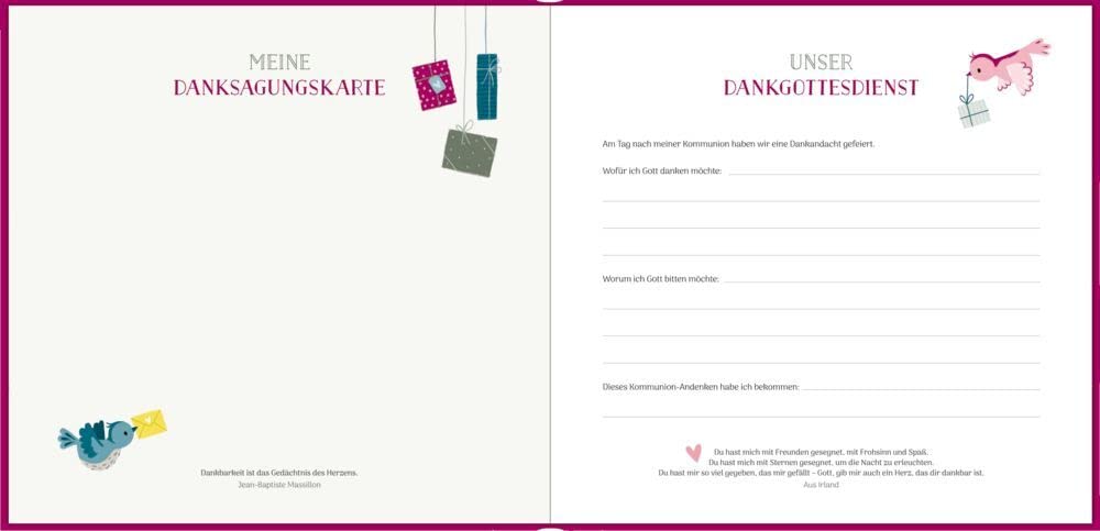Eintragalbum – Meine Erstkommunion: beerenfarben