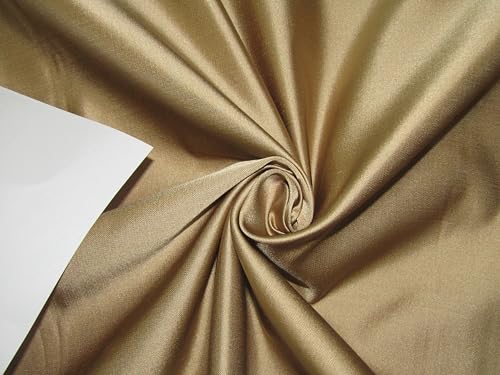 Soie de coton dorée 137cm de large au mètre pour couture et stylisme haute qualité