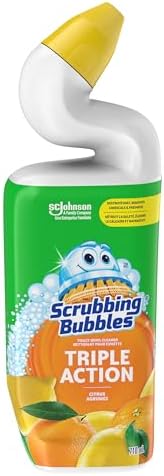 Scrubbing Bubbles Bubbly Bleach Gel Toilet Bowl Cleaner, Cleans, Whitens and Freshens, Citrus Scent, 710ml