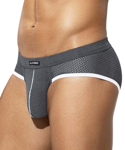 Arjen Kroos Mens Sexy Mesh Underwear Briefs Breathable Silk Low Rise Athletic Underwear