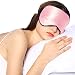 Silk Sleep Mask & Blindfold, Soft Eye Mask with Adjustable Head Strap, Deep Rest Eye Masks for Sleeping Night Eyeshade, Eye Cover for Travel, Shift Work & Meditation (Pink) 