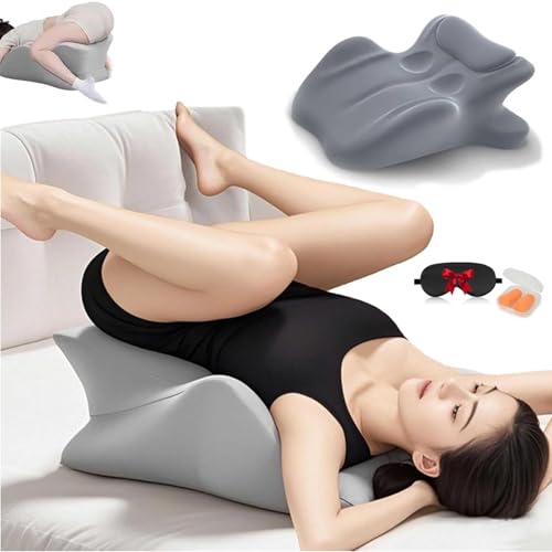 27 Degree Couples Pillow for Couples Sweet Spot Intimacy Pillows, Maintains Perfect 30 Angle Every Time, Firm Foam That Won’t Shift, Waterproof & Washable Cover (Gray)