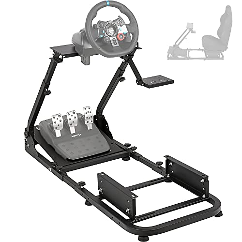 Dardoo Rennrad Simulator Ständer Kompatibel mit Logitech G25 G27 G29 G920 G923 Thrustmaster PC PS4 Xbox Lenksimulator Ständer Einstellbares Gaming Cockpit Ohne Räder und Pedale Cover