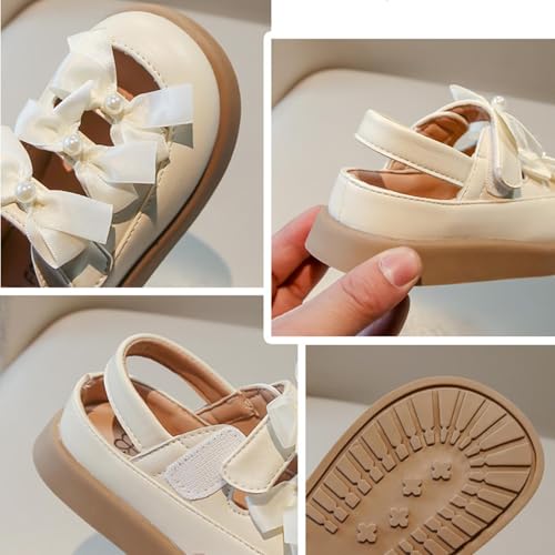 Girls Sandal Cute Bow Little Kids Close Toe - Flower Girl Dress Flats Summer Shoes Footwear4