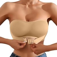 WILLBEST Seamless Strapless Bras for Women, Stretchy Non-Slip Tube Bra, Invisible Strapless Bandeau Bra