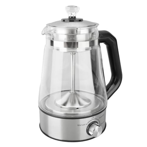 Tetera eléctrica vidrio y acero inoxidable 1.2L miniatura 1