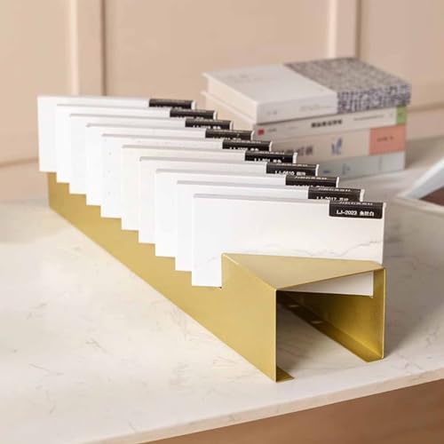 Wall Mounted Storage Pegboard,Floor Tile Display Rack, Desk Extender Pegboard,Desktop Tile Display Rack for Trade Show & Retail Stores, Small Marble Slab Display Stand with 10 Card Slots, Po