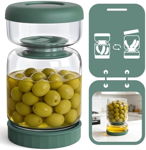 Luvan Bote Aceitunas con Escurridor, Tarro Aceitunas Separador Li...