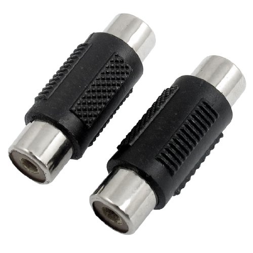 uxcell 2 x Conector Acoplador RCA Hembra a Hembra miniatura 1