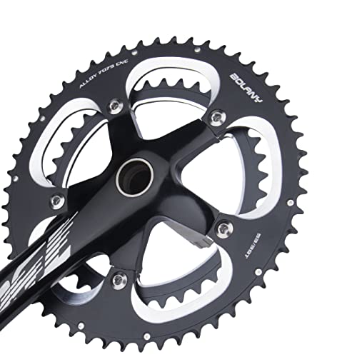 Bolany 170Mm Bike Crankset Double Speed Round 39/53T Chainring 130Bcd Hollow Integrated 9S/10S With Bottom Bracket Fit For Road Bike Cranksets #TOP3
