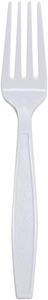 Karat U2020W 7" PS Extra-Heavy Weight Disposable Fork, White (Pack of 1000)