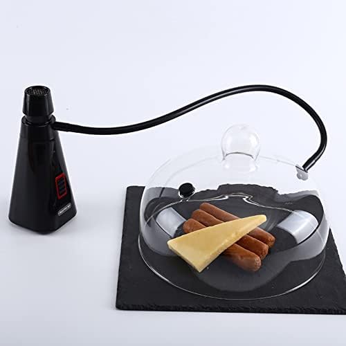 Q-FFL Smoke Infuser Gun with Dome, Cup Lid, Indoor Smoker Machine, Handheld 4 AA Batteries Operated Smoking Gun for Food Cooking, Cocktail Drinks