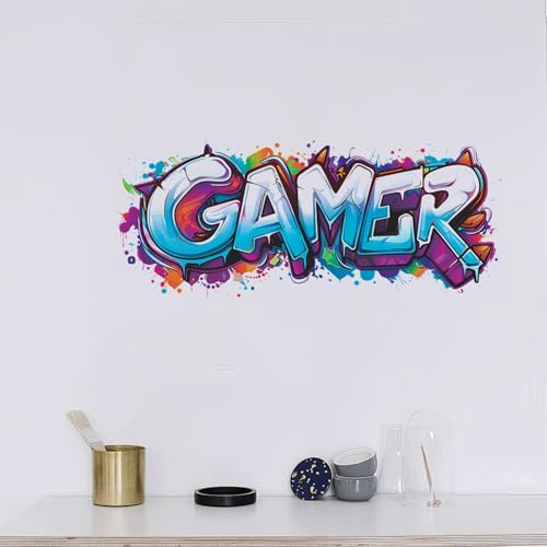 Vinilos decorativos para pared gamer 25x60 cm miniatura 7