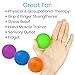 Vive Squeeze Balls for Hand Therapy, Exercise, Arthritis (w/ Rehab Video App) - Grip Strengthener Occupational Equipment for Finger, Wrist, Carpal Tunnel, Pain Relief, Stress - Resistance Strength Squeezing Egg Trainer