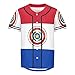 Vnurnrn Paraguay Flag Mens Baseball Button Down Jersey Hipster Hip Hop T Shirts