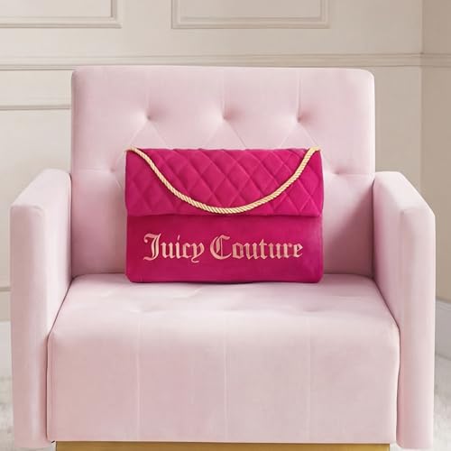 Juicy Couture Purse Shaped 10 x 16 Decorative Pillow Hot Pink