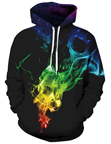Goodstoworld Cool Hoodies For Men With Designs Womens 3D Black Skull Hoodie Teen Boys Spring School Jacket Hip Hop Hooded Sweatshirt Coat Halloween Youth Long Sleeve Shirts