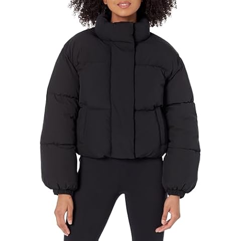 Amazon Essentials Women's Cropped Puffer Jacket Cover