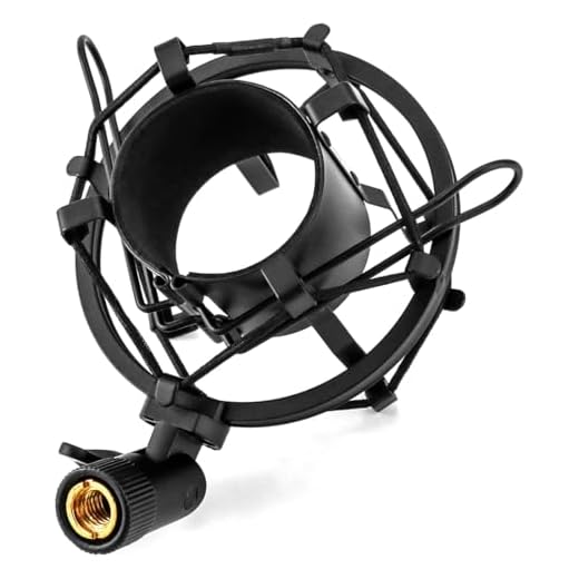 Aililong con Soporte de micrófono Spider, Soporte de micrófono metálico para Reducir la vibración del micrófono de 45-50 mm (Negro)