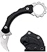 Canku C1105 Fixed Blade Knife Tactical Knife D2 Blade, Stainless Steel Handle Knife Kydex Sheath, Karambit Claw Knife for Outdoor Hunting, Survival, Tactical,Adventure and EDC Tool (Silver)