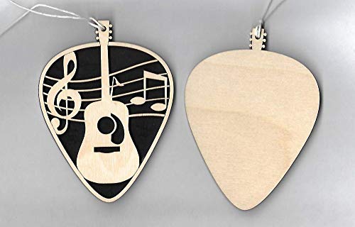 Guitar Pick Ornament Acoustic Guitar Can be personalized on the back