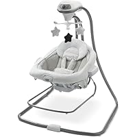 Graco DuetConnect LX Portable Baby Swing and Bouncer, Multi-Direction Baby Bouncer Seat, Multiple Swing Speeds, Redmond
