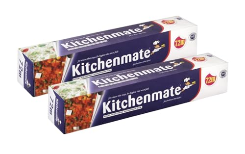 Kitchenmate Aluminium Foil 72 Meter (Pack of 2), 11 Microns in Thickness for Keeping Food Warm | for Kitchen, Food Packing, Cooking, Baking (Total 144 Meter) (B0CNRYFMKK) Amazon Price History, Amazon Price Tracker
