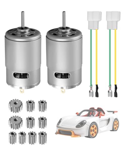 2Pcs RS550 DC Motor Drive Engine 12V 40000RPM – 18V High Speed Brushed Fast Electric Motor with Metal Gear Accessories for Power Wheel Upgrade, Kids Ride-On Car, DIY Projects Replacement Parts