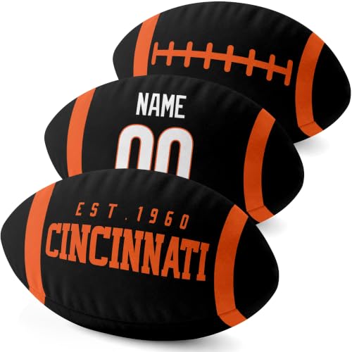 Image of ANTKING Cincinnati Throw Pillow Custom Name Number for Men Boy Gifts | Personalized Gift for Youth for Birthday Christmas