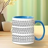 Fuck This Dhit Tasse, Mug, 350ML Fucks This Shit Keramik Kaffeetasse, kaffeebecher porzellan mit Isoliertem Henkel, Lustigekaffeetasse, für Heiße & Kalte Getränke (Himmelblau)