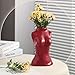 hjn Female Body Vase- Flower Vase fo Decor,Ceramic Vase for Flowers, Red Decor Vases Woman Shape Vase for Living Room/Home Decor Accents/Bookshelf/Mantel-Red