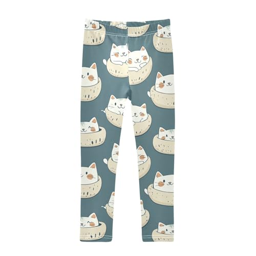Girls Leggings Kawaii Cats Toddler Girls Clothes Leggings for Girls Toddler Girls Leggings 3-4T