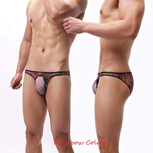 Mens Sexy Underwear Breathable Sexy Mesh See Through Bikini Briefs2
