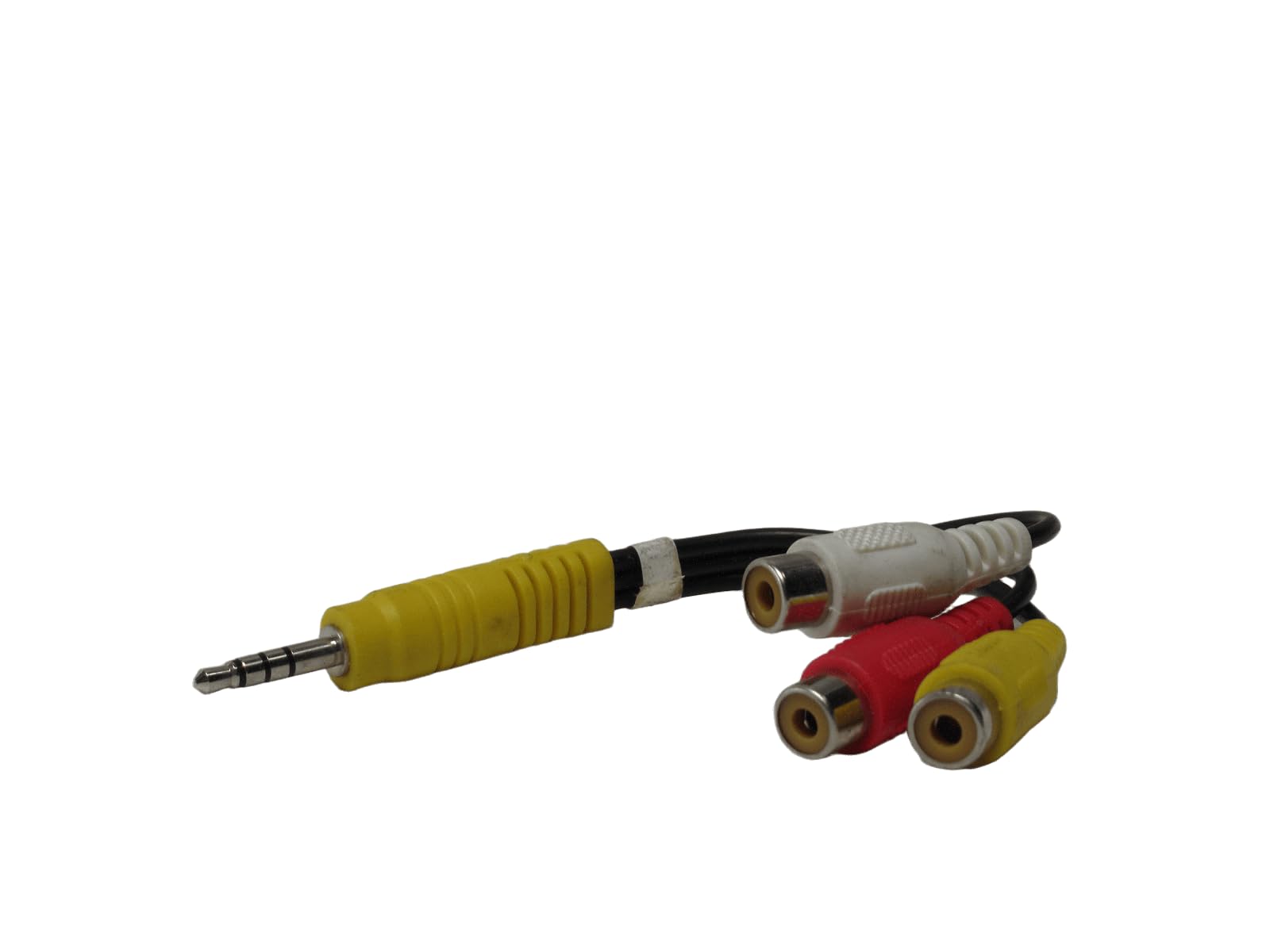 Cable adaptador de audio y vídeo de 3,5 mm macho a 3 RCA hembra, enchufe 4C de 3 pulgadas, negro, amarillo, rojo, divisor AV compuesto en Y