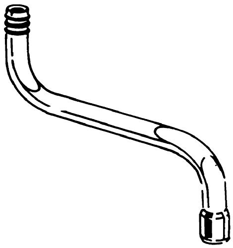 GROHE Rohrauslauf (für Küchen-Wandbatterien, Auslauf mit Mousseur, Verschraubung M 22 x 1, Ausladung 200 mm), chrom, 13051000