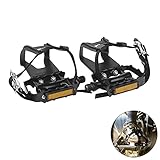 Fahrrad Pedale mit Clips und Riemen, 9/16