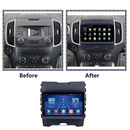 Radio de coche 2 DIN para Ford Edge Ranger 2015 a 2018 con Bluetooth 2