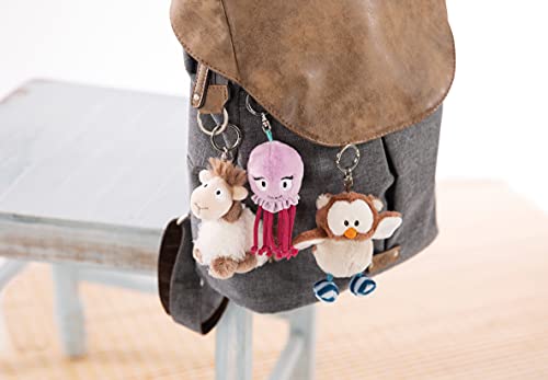NICI 45401 Kuscheltier Lama-Baby Floffi 10cm Schlüsselanhänger, flauschies Plüschtier mit Schlüsselring, beige/pink – Bild 4