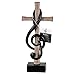 Dicksons Cross with Intertwined Treble Clef 5 x 12 Resin Stone Tabletop Figurine