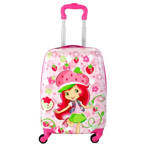 Genérico Maleta Infantil de Cabina Trolley Infantil Fantasia Estampados Equipaje de Mano 4 Ruedas giratorias 360 Grados 20x30x40cm (Fresa)